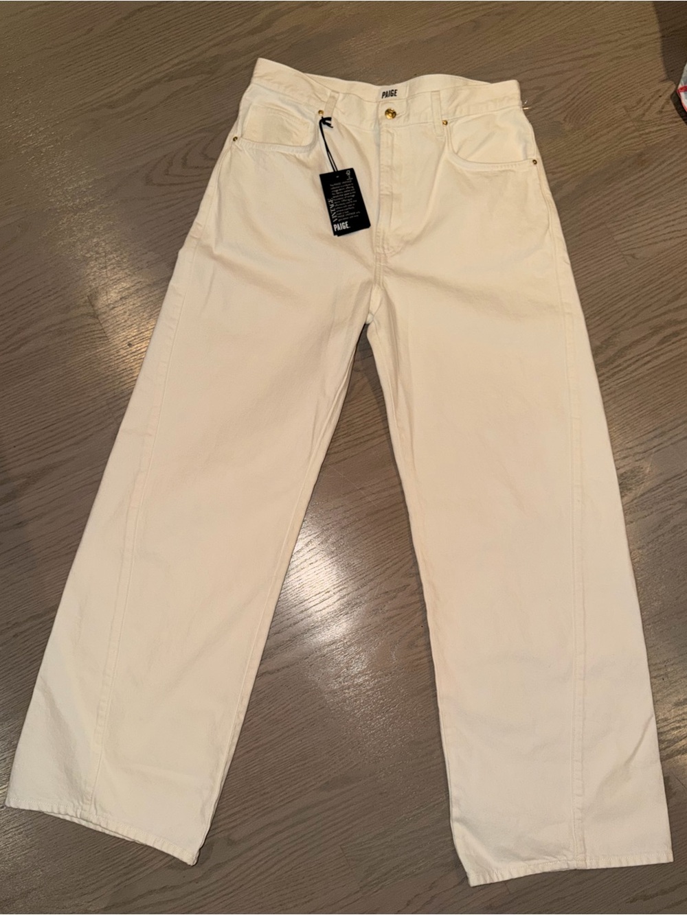 PAIGE Cream barrel Jeans Sz 30